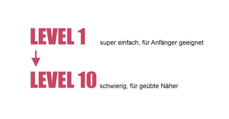 Schnittmuster.Nets Schwierigkeitslevel Nähen für Anfänger und Fortgeschrittene - Welche Schnittmuster kann ich als Anfänger einfach nähen?