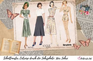 Eine Zeitreise durch die Mode der Jahrzehnte: Entdecke Vintage Schnittmuster für jeden Stil - Eine Zeitreise durch die Mode der Jahrzehnte: Entdecke Vintage Schnittmuster für jeden Stil