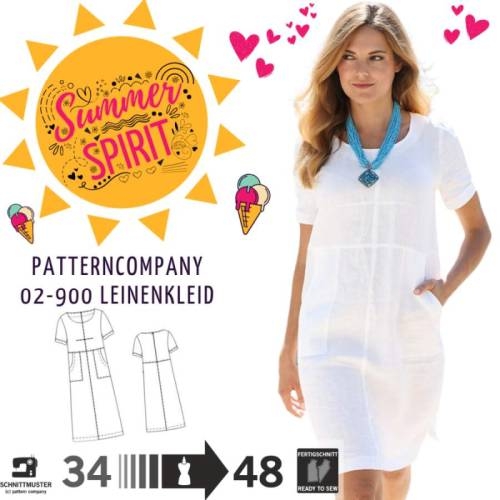 Schnittmuster Leinenkleid 02-900 pattern company