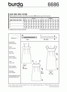 deutsch sewing pattern Burda 6686 Damenkleid Gr. 8-20...