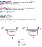 Schnittmuster aus Papier KwikSew 4165 Bauchtasche