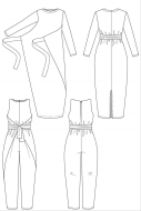 finnisches sewing pattern named 07-035 Kielo Wrap Dress,...