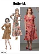 butterick-sewing-pattern-sew-6586-damenkleid-empiretaille...