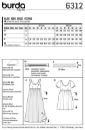 sewing-pattern-burda-6312-feminies-dress-mit-tiefem-ausschnitt-size-32-44