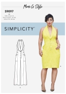 simplicity sewing pattern nähen 9097 Designerkleid,...