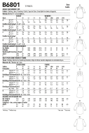 englisches Schnittmuster Butterick 6801 Blusenshirt Gr. 34-50