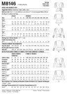 Schnittmuster McCalls 8146 Damenblusen Gr. B5 8-16 (de 34-42), RR 18W-24W (de 44-50) oder KK 26W-32W (52-58)