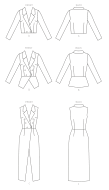 Schnittmuster McCalls 8155 Damenjacken Gr. B5 8-16 (de 34-42), RR 18W-24W (de 44-50) oder KK 26W-32W (52-58)