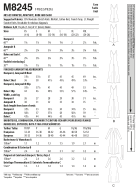 Schnittmuster McCalls 8245 elegante Damenwäsche Gr. XS-XXL 32-50