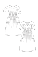 PDF-Schnittmuster named Valo ausgefallenes Damenkleid und Shirt Gr. 32-56