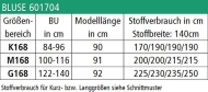 PDF-Schnittmuster zwischenmass 601704 ausgefallene Bluse Gr. 36-58