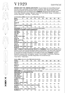 Sewing pattern Misses set dress, shirt, and pants Vogue 1929