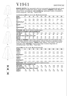 Sewing pattern Misses skirt on the bias Vogue 1941