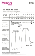 Sewing pattern Misses pants Burda 5969