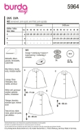 Sewing pattern Misses cape, poncho Burda 5964