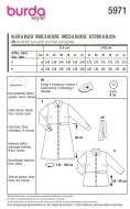 Sewing pattern Misses dress, Misses blouse Burda 5971