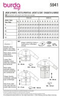 Sewing pattern Misses jacket, boxy jacket Burda 5941