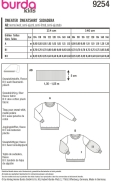 Sewing pattern Childrens sweater with cuffs Burda 9254