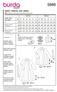 Sewing pattern Misses coat, dress coat Burda 5949