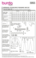 Schnittmuster Burda 5955 bequemer Herrenanzug mit Gummizugbund Gr. 46-56 Herr