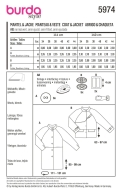 Sewing pattern Misses coat, jacket Burda 5974