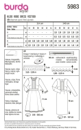 Sewing pattern Misses dress with trim Burda 5983