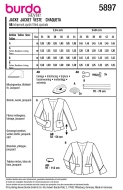 Sewing pattern Misses jacket, short jacket Burda 5897