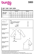 Sewing pattern Misses shirt, long sleeve Burda 5900