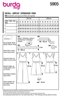 Schnittmuster Burda 5905 leichter Overall, Sommeroverall Gr. 34-48