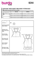 Schnittmuster Burda 9244 romantisches Mädchenkleid, Mädchenbluse Gr. 104-146