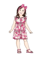 Sewing pattern toddlers dress and headband Butterick 6906