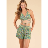 Schnittmuster sommerliche Damenkombi, Bikinioberteil, Shorts New Look 6737  Gr. 34-46