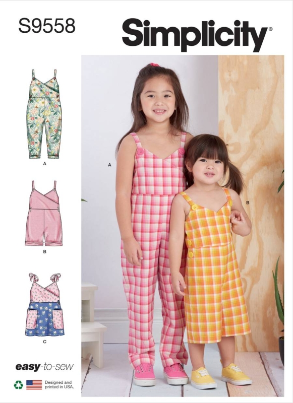 Sewing pattern Girls' overall, girls' dress Simplicity 9558 size Kids