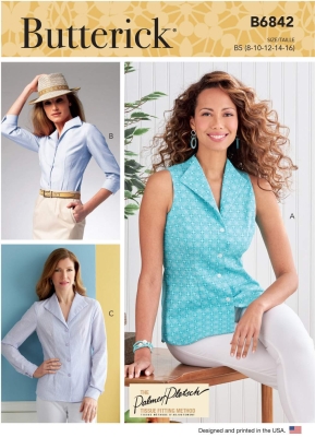 blouse-sewing-pattern-for-women-butterick-6842-sewing-instructions