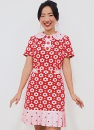 Sewing pattern Misses dress, Retro dress with collar knowME 2029