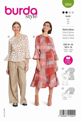 dress-sewing-pattern-for-women-burda-5884-sewing-instructions