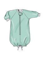 Schnittmuster vielseitige Babykombi, Schlafsack, Strampler und Mütze Butterick 6968 Gr. XXS-L Baby 3-11 kg