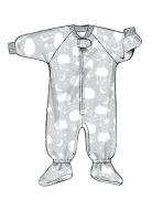 Sewing pattern Baby set, sleeping bag, onesie, and cap Butterick 6968