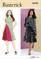 kleider-schnittmuster-butterick-6959-naehprojekt-sehr einfach-zu-naehen-