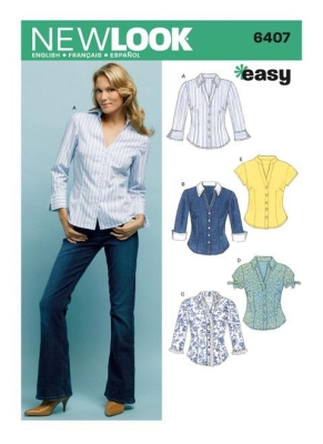 blouse-sewing-pattern-for-women-newlook-6407-sewing-instructions