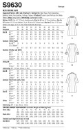 Sewing pattern Mens costume coat, cosplay coat Simplicity 9630