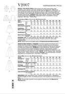 Sewing pattern Blouse combo Vogue 2007