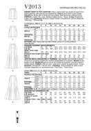 Sewing pattern Misses skirt Vogue 2013