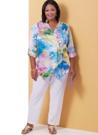 Sewing pattern Misses blouse diagonally buttoned Butterick 6980