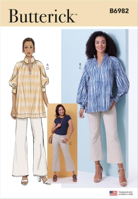 blouse-sewing-pattern-for-women-butterick-6982-sewing-instructions