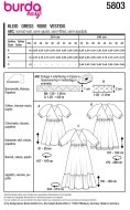 Sewing pattern Raglan dress with wrap look Burda 5803