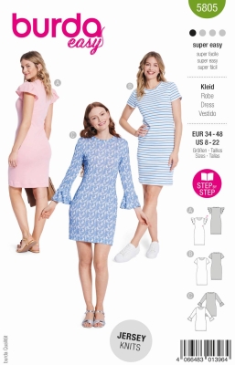 dress-sewing-pattern-for-women-burda-5805-sewing-instructions