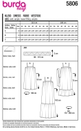 Sewing pattern Slip dress also with belt Burda 5806