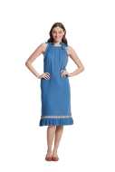 Schnittmuster einfaches Sommerkleid mit Saumrüsche Burda 5810 Gr. 34-48