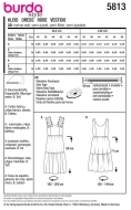 Sewing pattern Tiered dress with ruffles Burda 5813